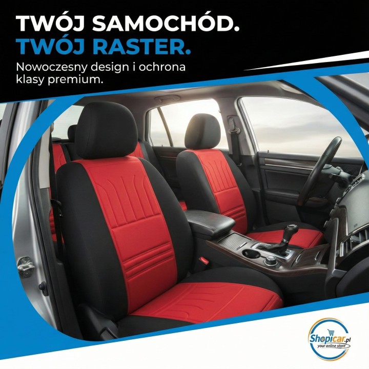 Pokrowce Raster czerwone