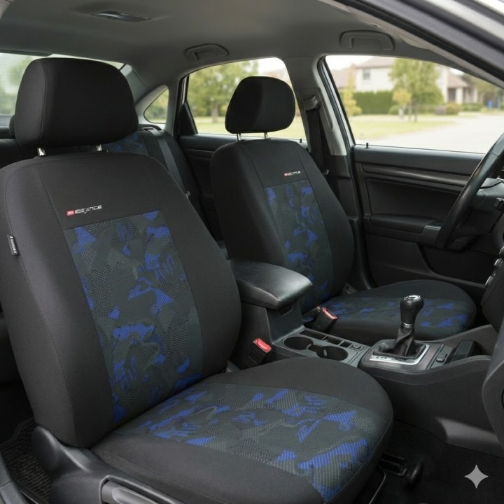 Pokrowce Elegance niebieskie